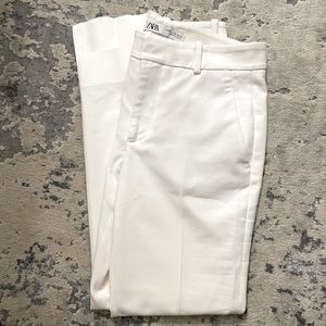 Zara basics white pants